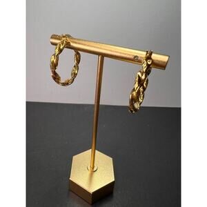 18k gold vermeil over sterling silver twisted hoop earrings